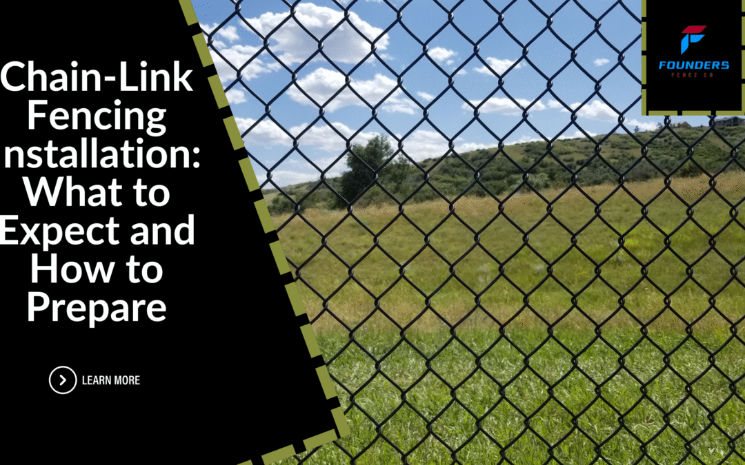 A commercial fence on the right and the blog title with the Learn More button on the left.